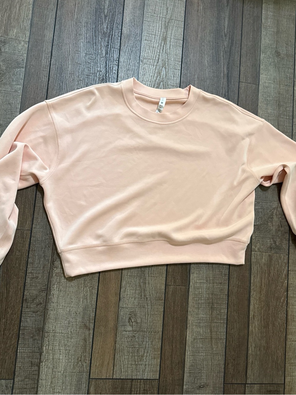 Lululemon Softstreme Perfectly Oversized Sweatshirt Womens Cropped Crew Peach 8